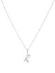 Tiffany & Co. Diamond Letter 'K' Pendant Necklace