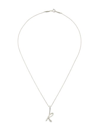 Tiffany & Co. Diamond Letter 'K' Pendant Necklace
