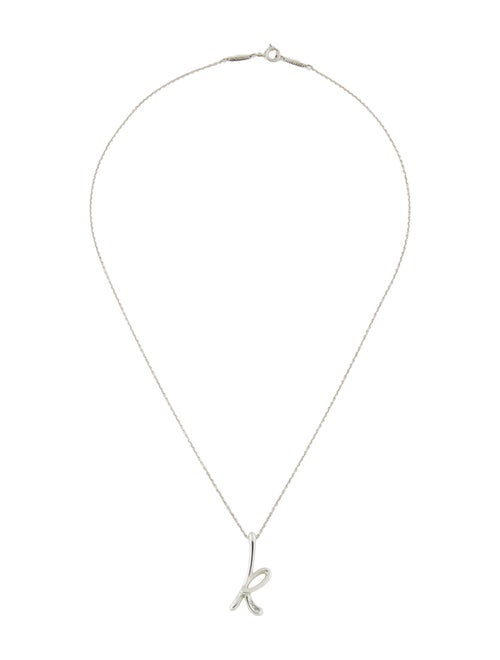 Tiffany & Co. Diamond Letter 'K' Pendant Necklace