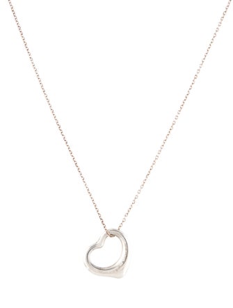 Tiffany & Co. Open Heart Pendant Necklace