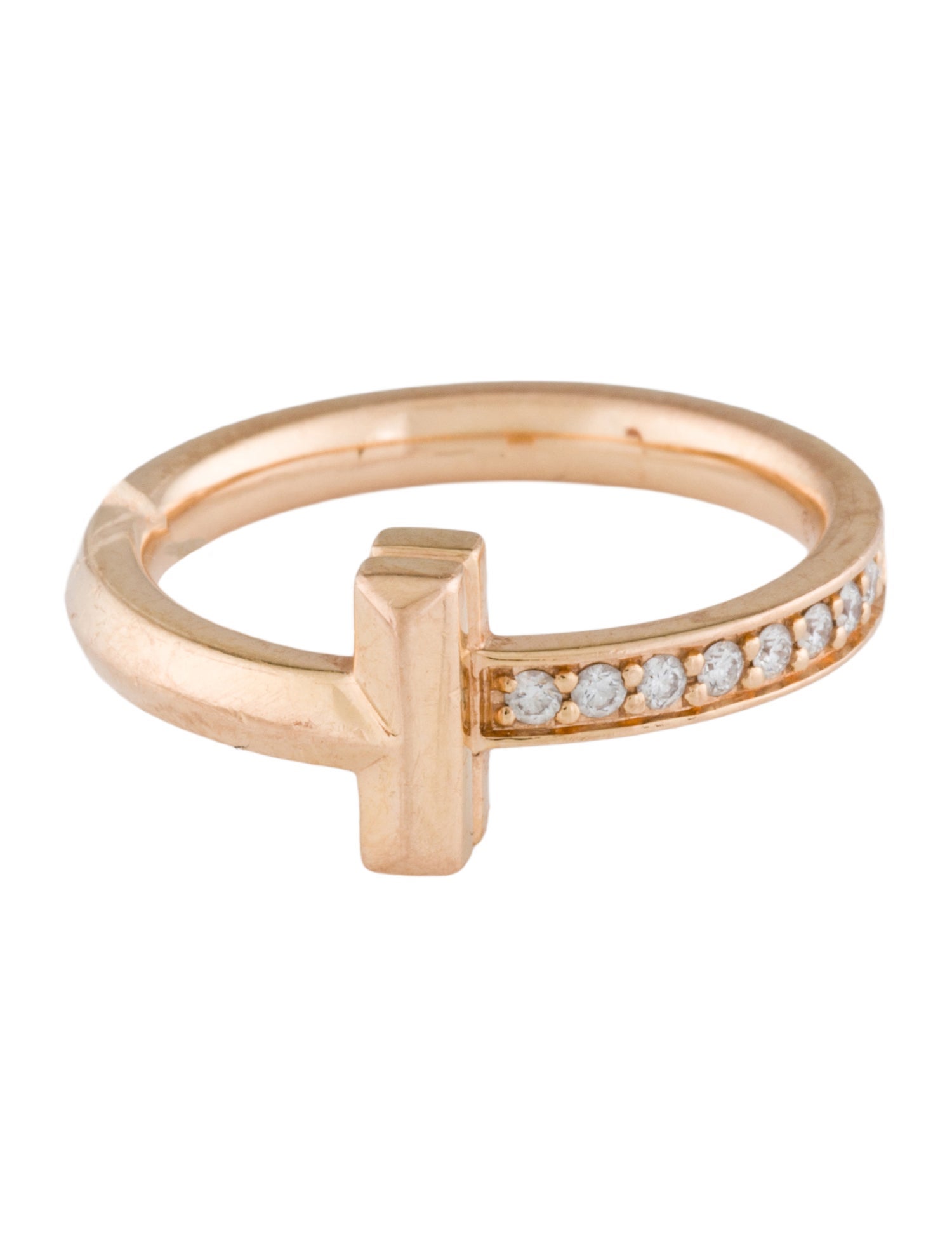 Tiffany & Co. 18K Diamond T1 Ring