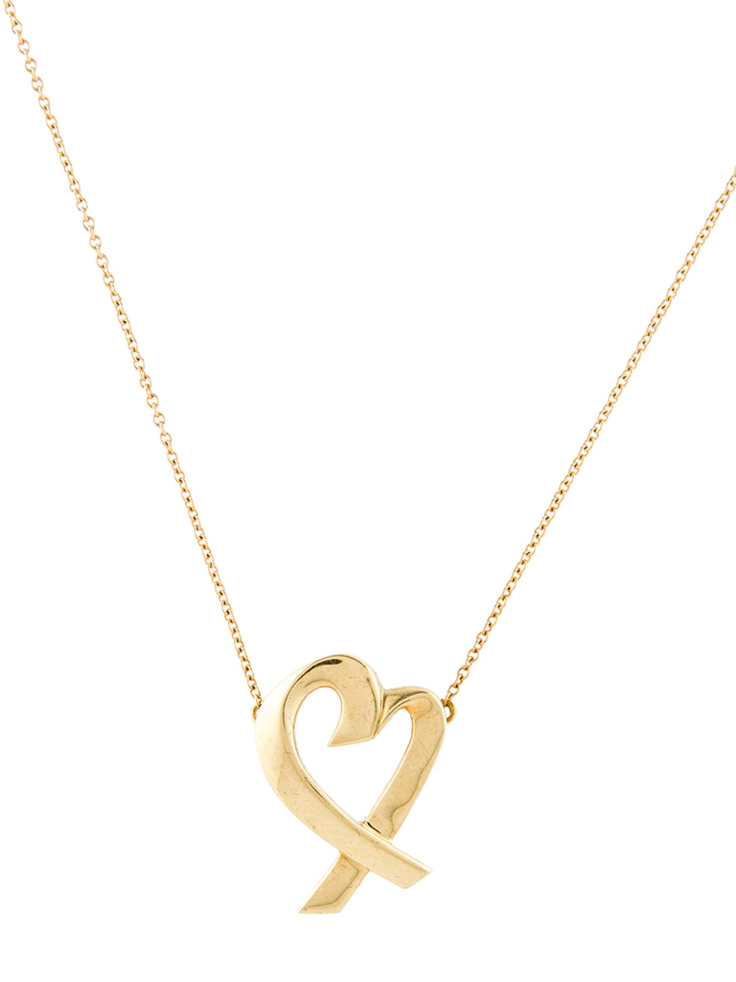 Tiffany & Co. Vintage 18K Loving Heart Pendant Necklace