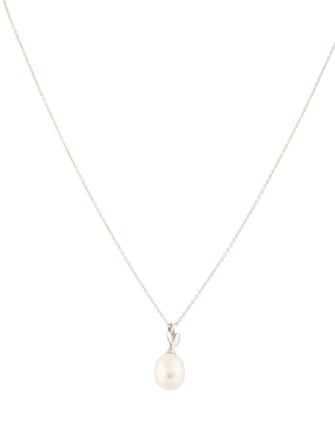 Tiffany & Co. Pearl Olive Leaf Pendant Necklace