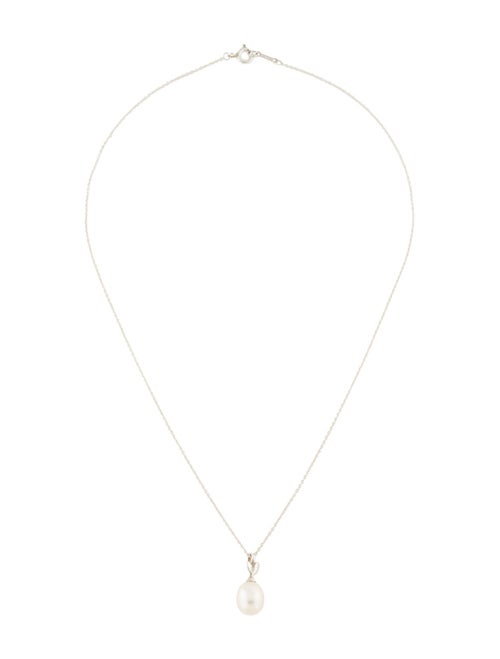 Tiffany & Co. Pearl Olive Leaf Pendant Necklace