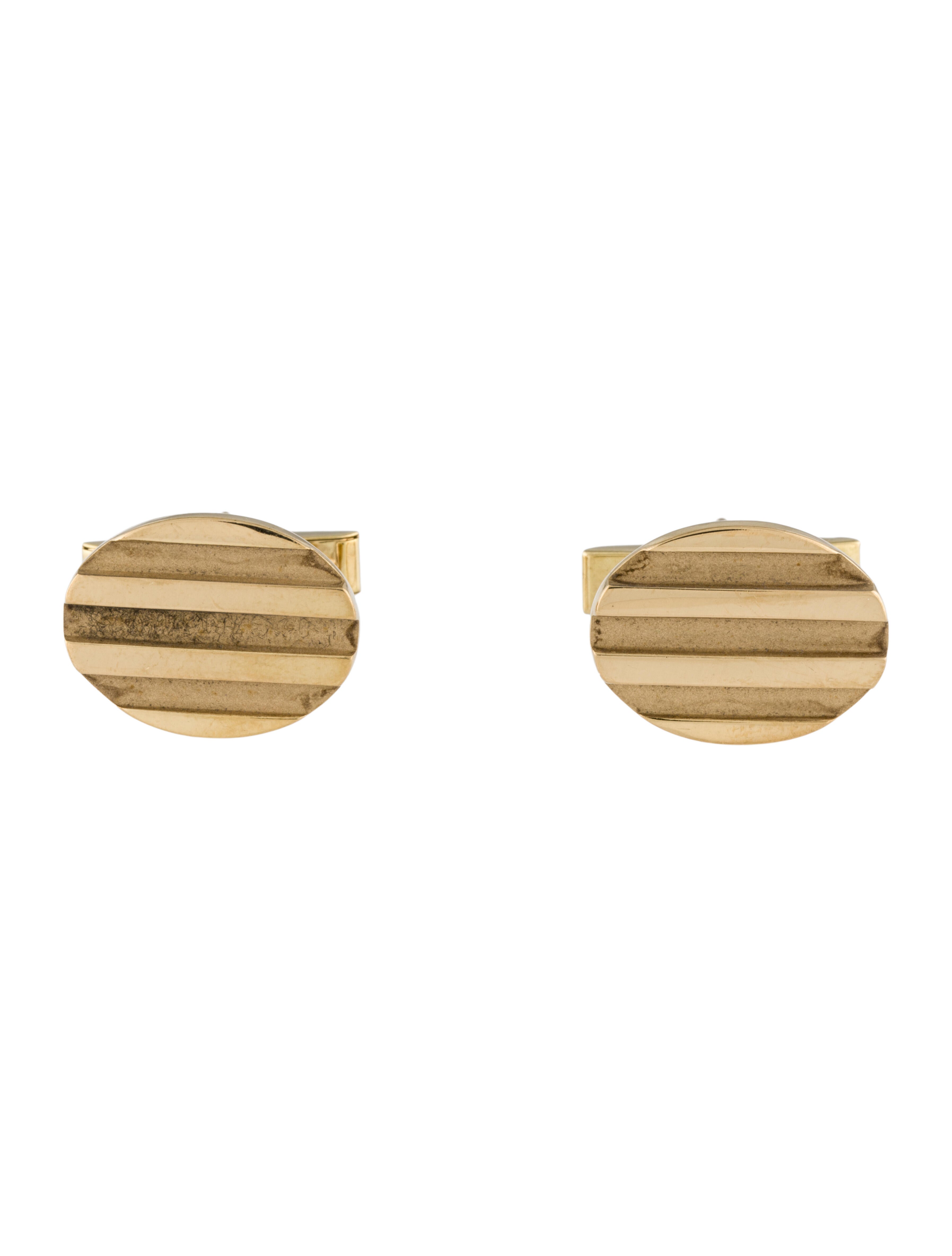 Tiffany & Co. Vintage 18K Groove Cufflinks