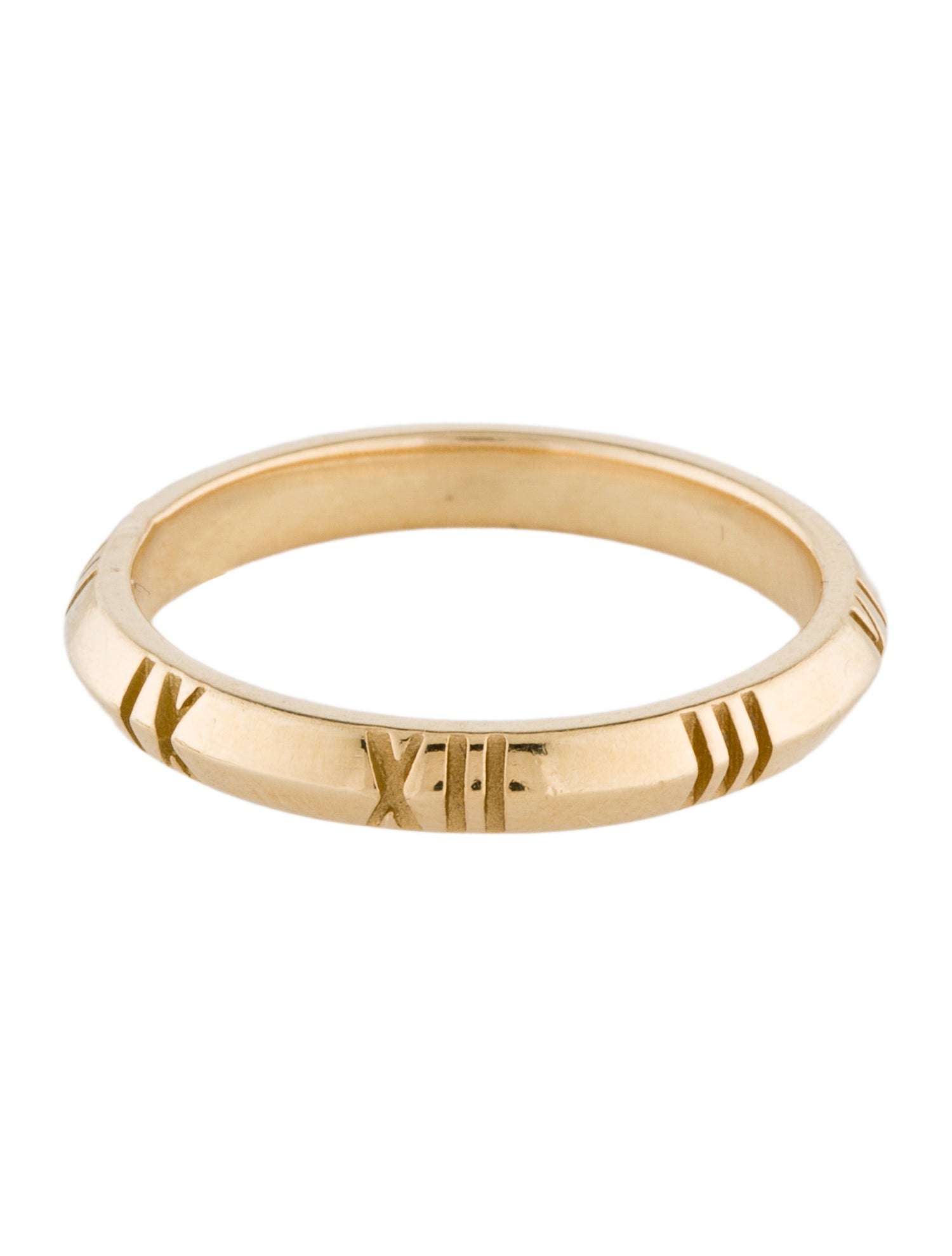 Tiffany & Co. 18K Atlas X Closed Narrow Ring