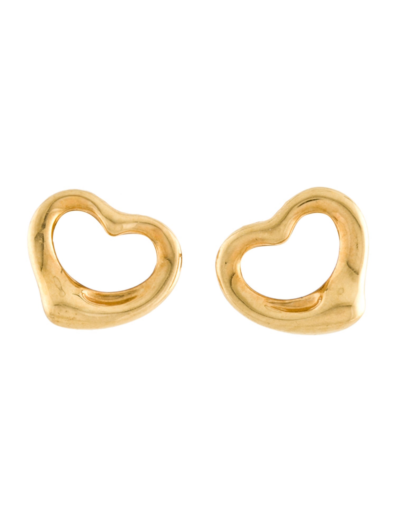 Tiffany & Co. 18K Open Heart Stud Earrings