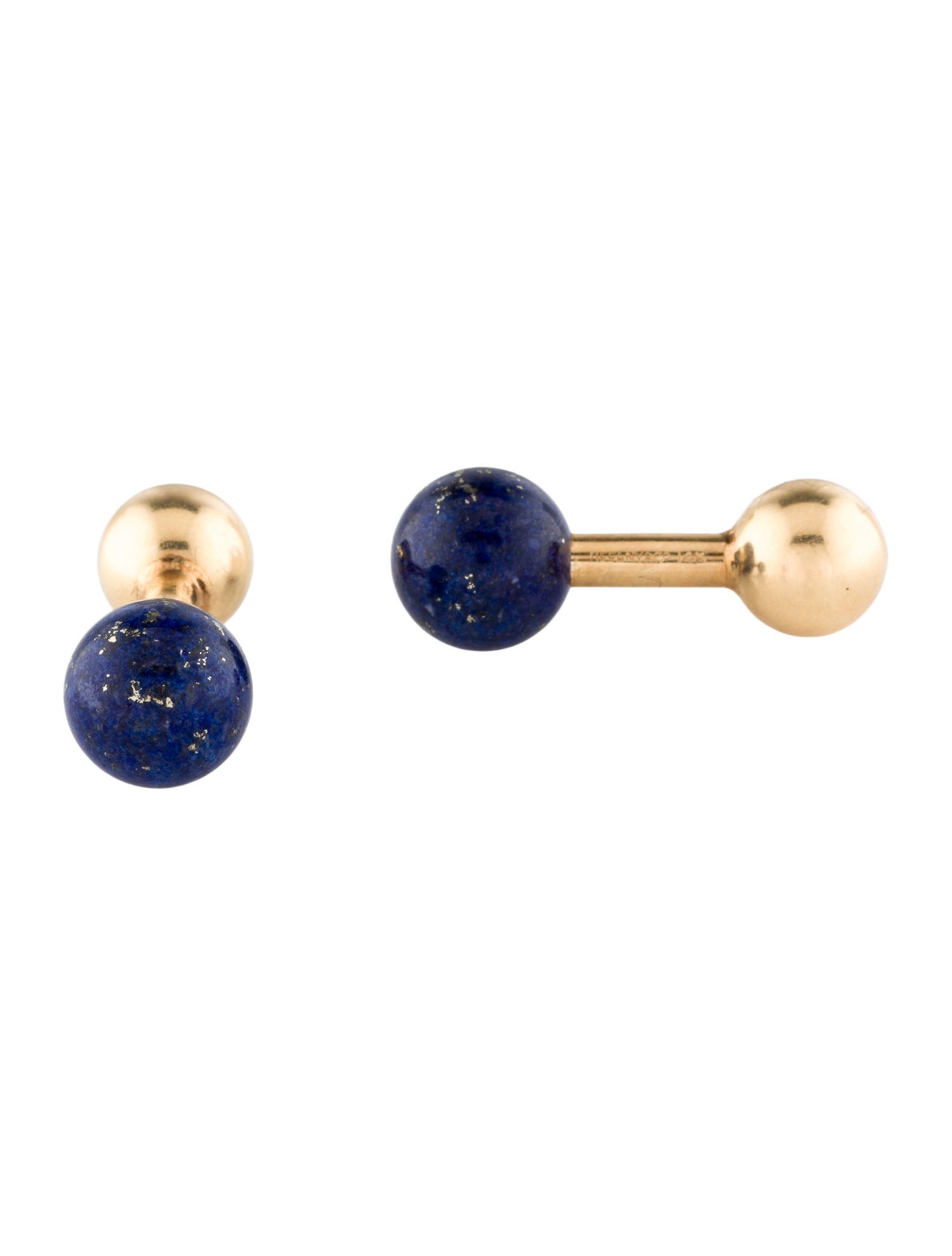 Tiffany & Co. Vintage 14K Lapis Lazuli Ball Cufflinks