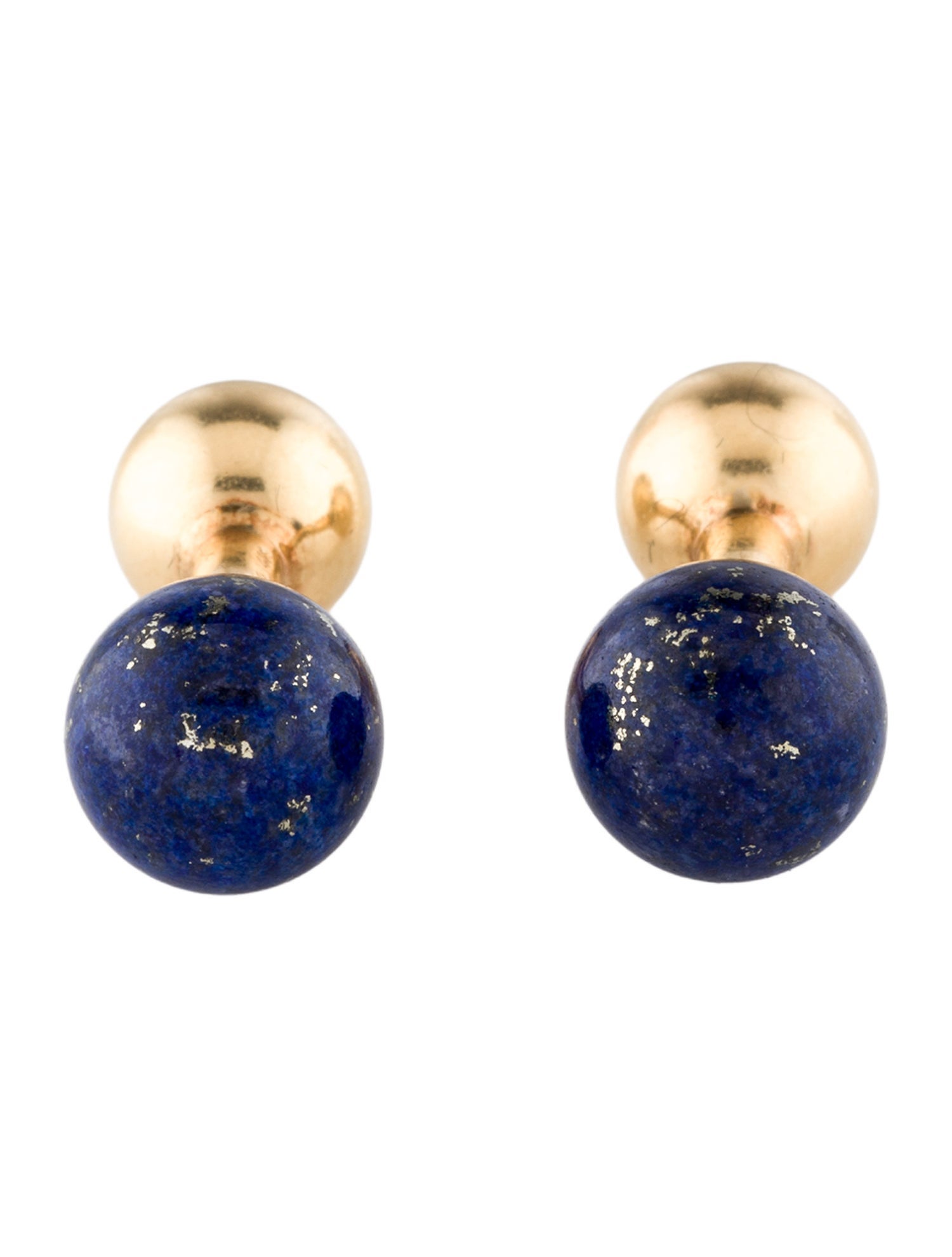 Tiffany & Co. Vintage 14K Lapis Lazuli Ball Cufflinks