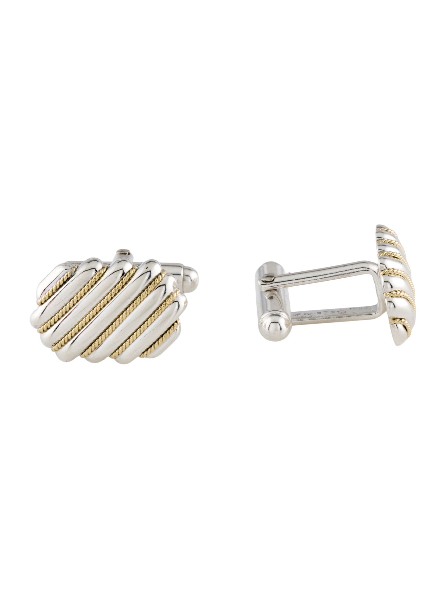 Tiffany & Co. Two-Tone Rope Chain Cufflinks