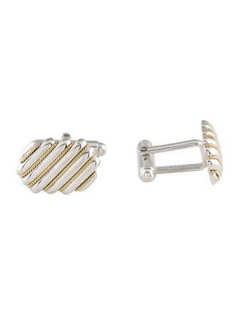 Tiffany & Co. Two-Tone Rope Chain Cufflinks