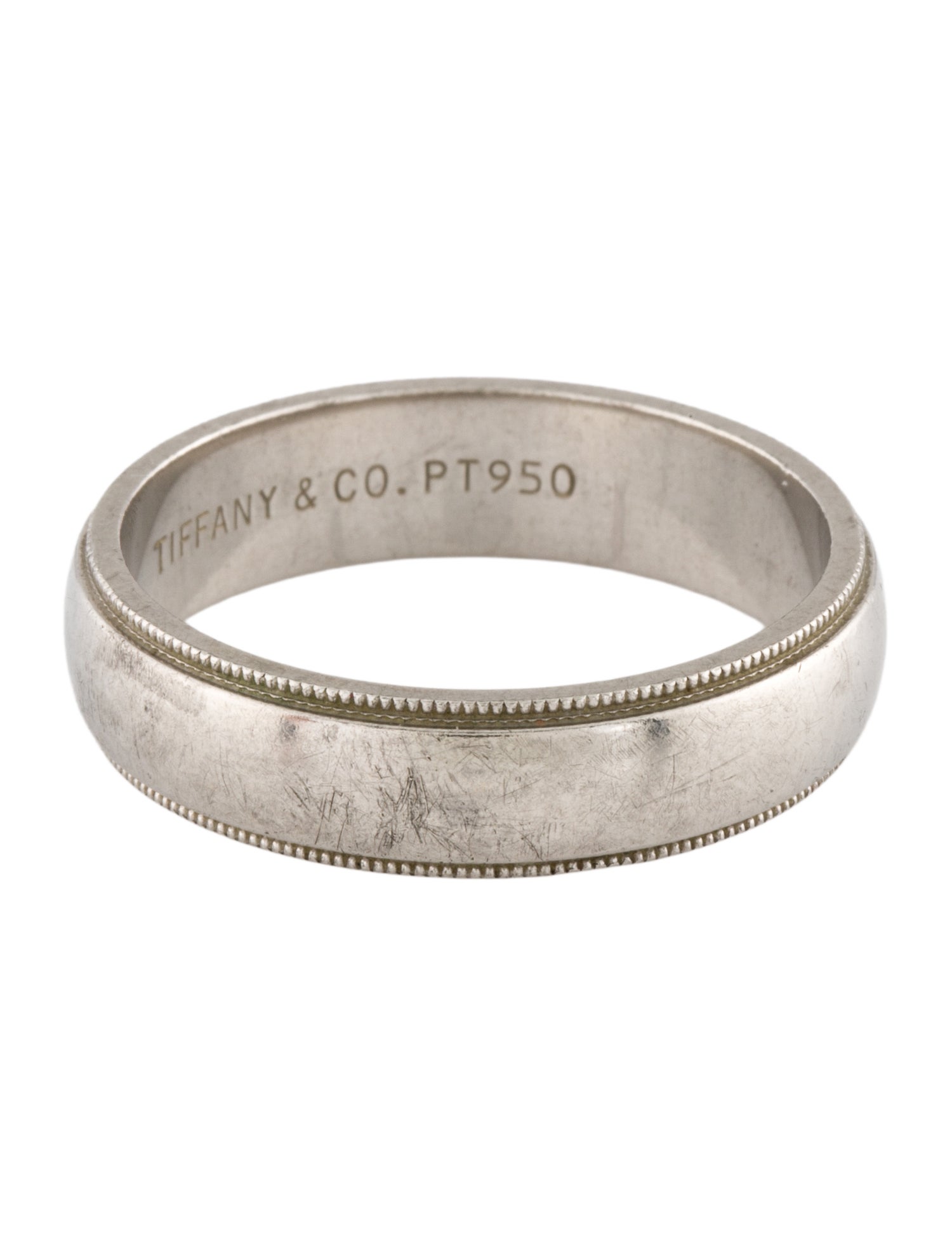 Tiffany & Co. Platinum Together Milgrain Band