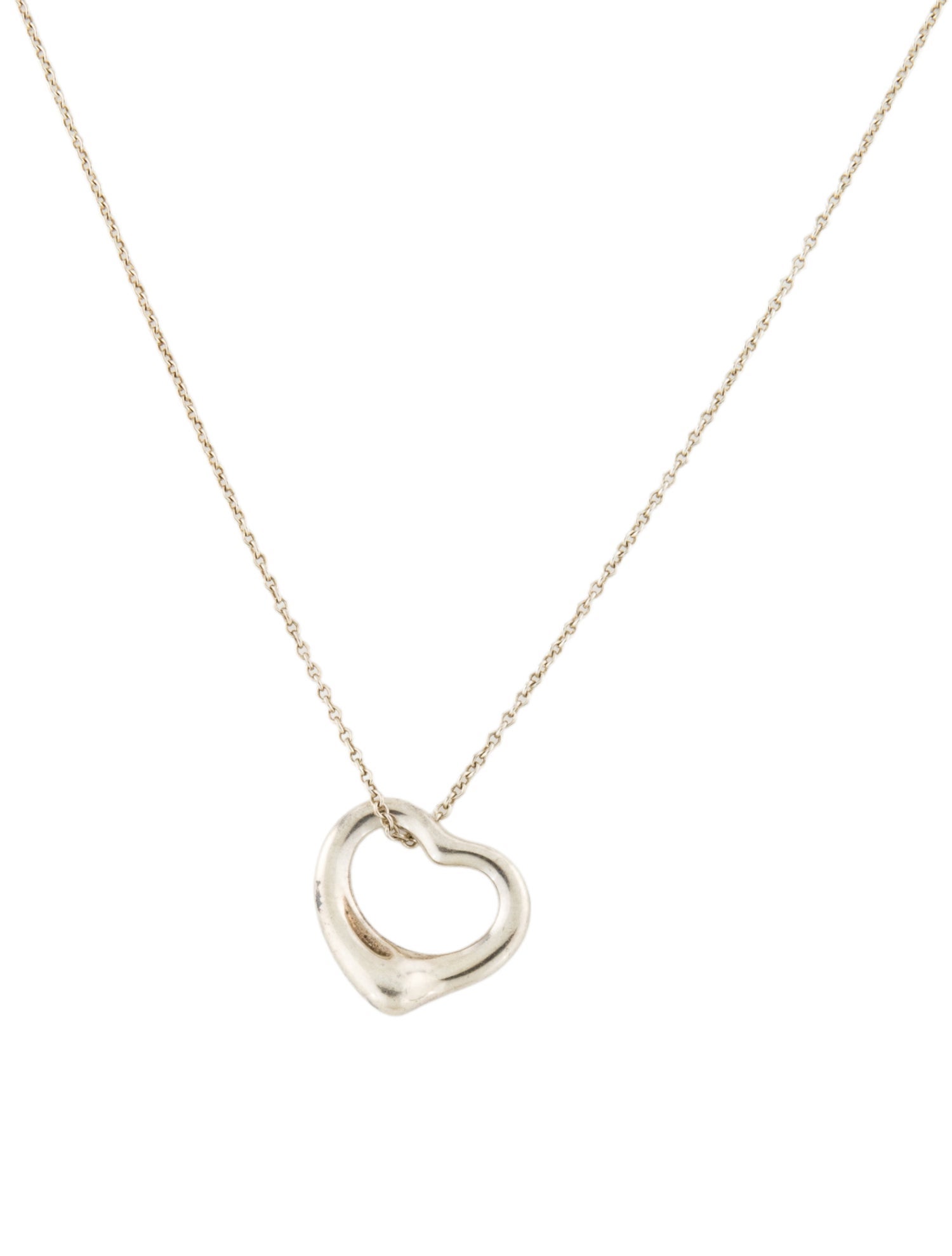 Tiffany & Co. Open Heart Pendant Necklace