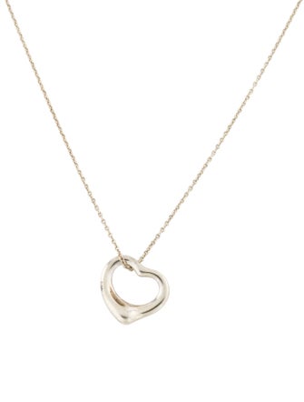 Tiffany & Co. Open Heart Pendant Necklace