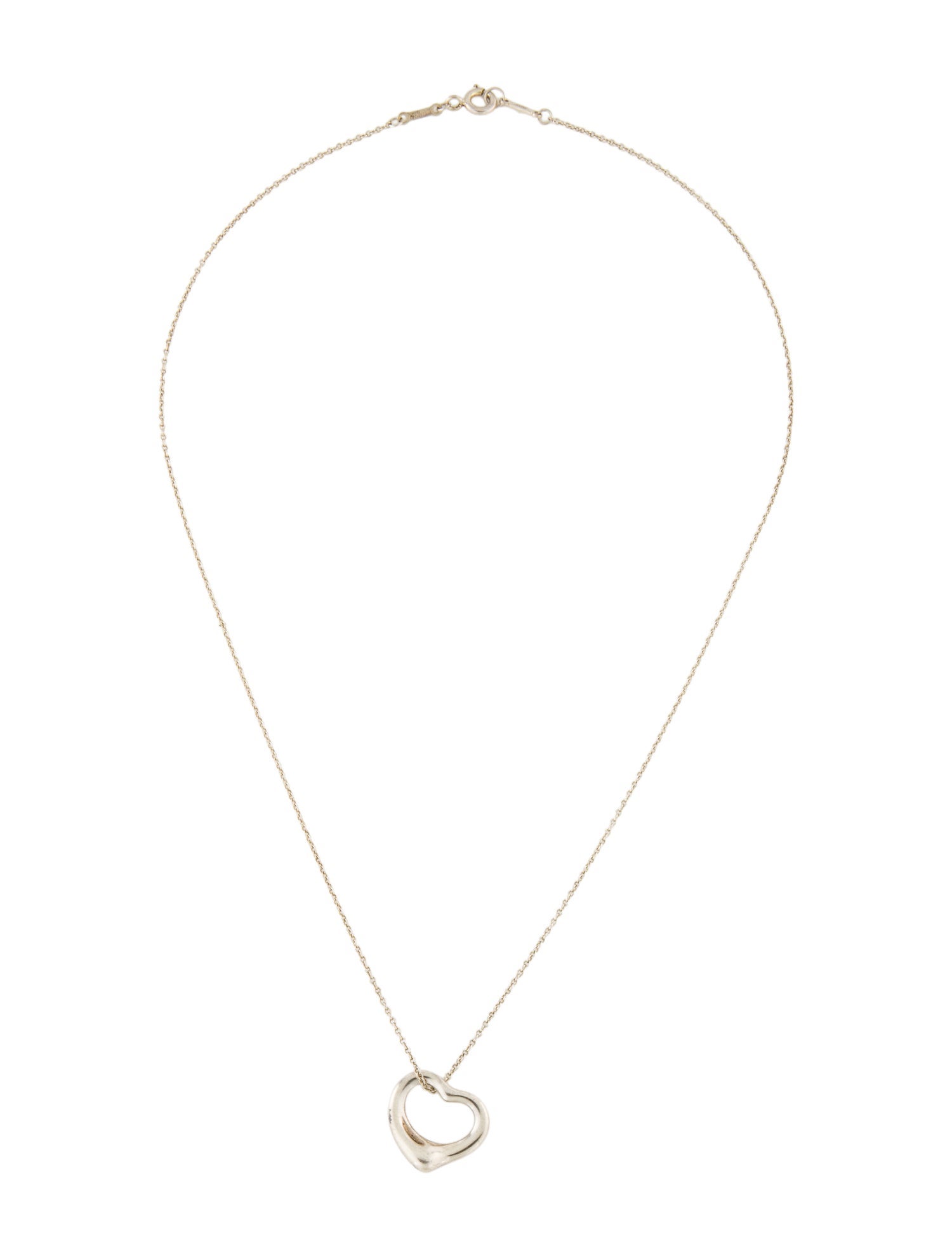 Tiffany & Co. Open Heart Pendant Necklace
