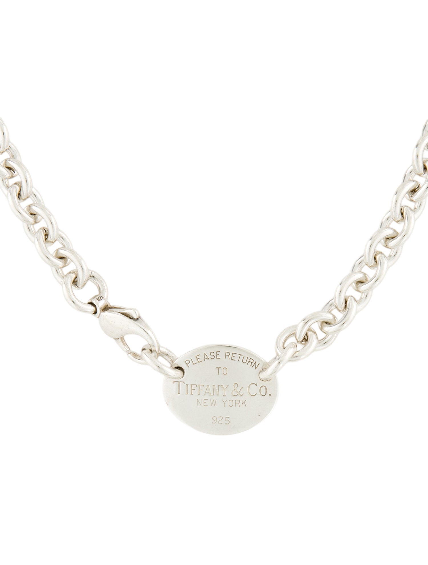 Tiffany & Co. Oval Tag Collar Necklace