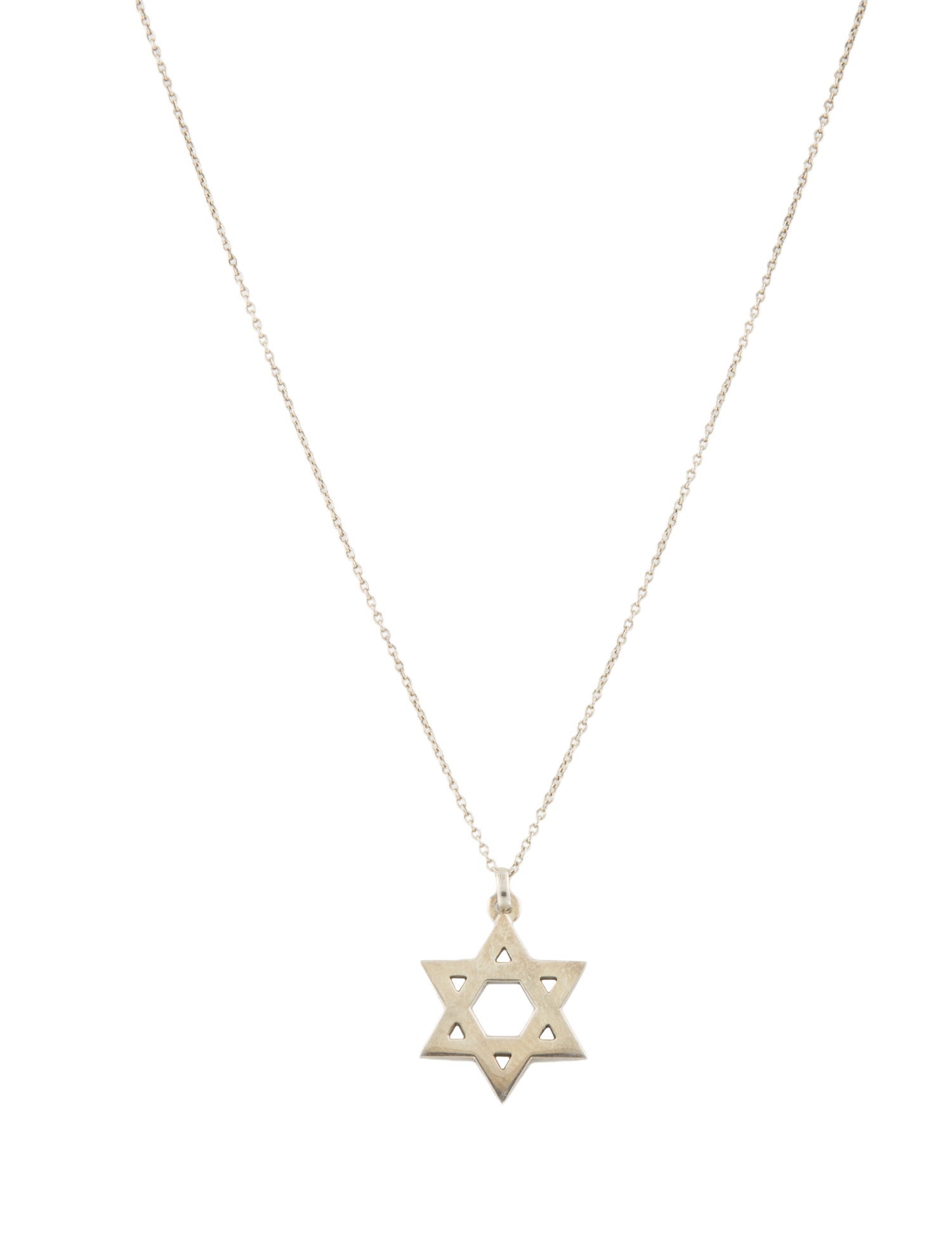 Tiffany & Co. Star of David Pendant Necklace