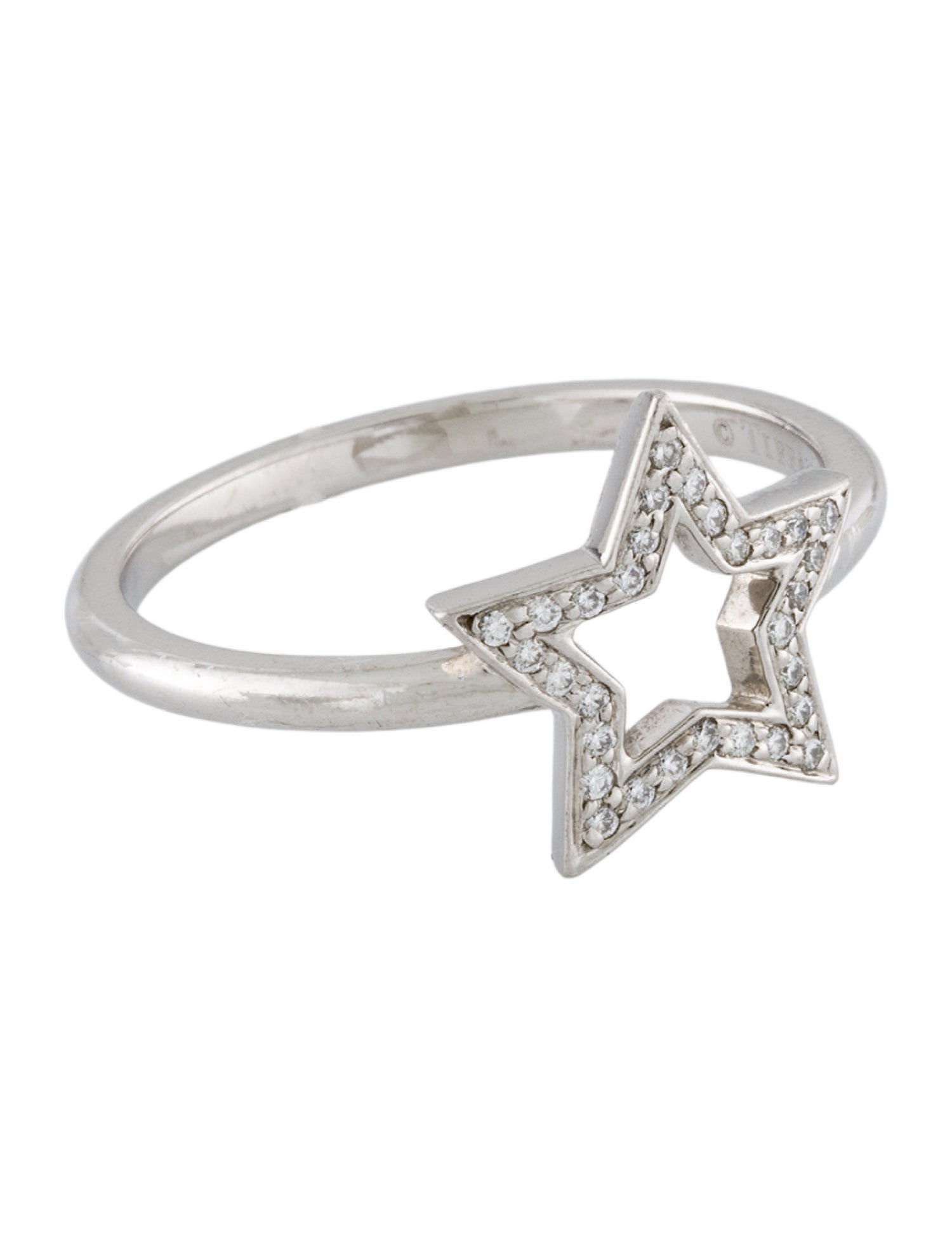 Tiffany & Co. Platinum Diamond Star Ring