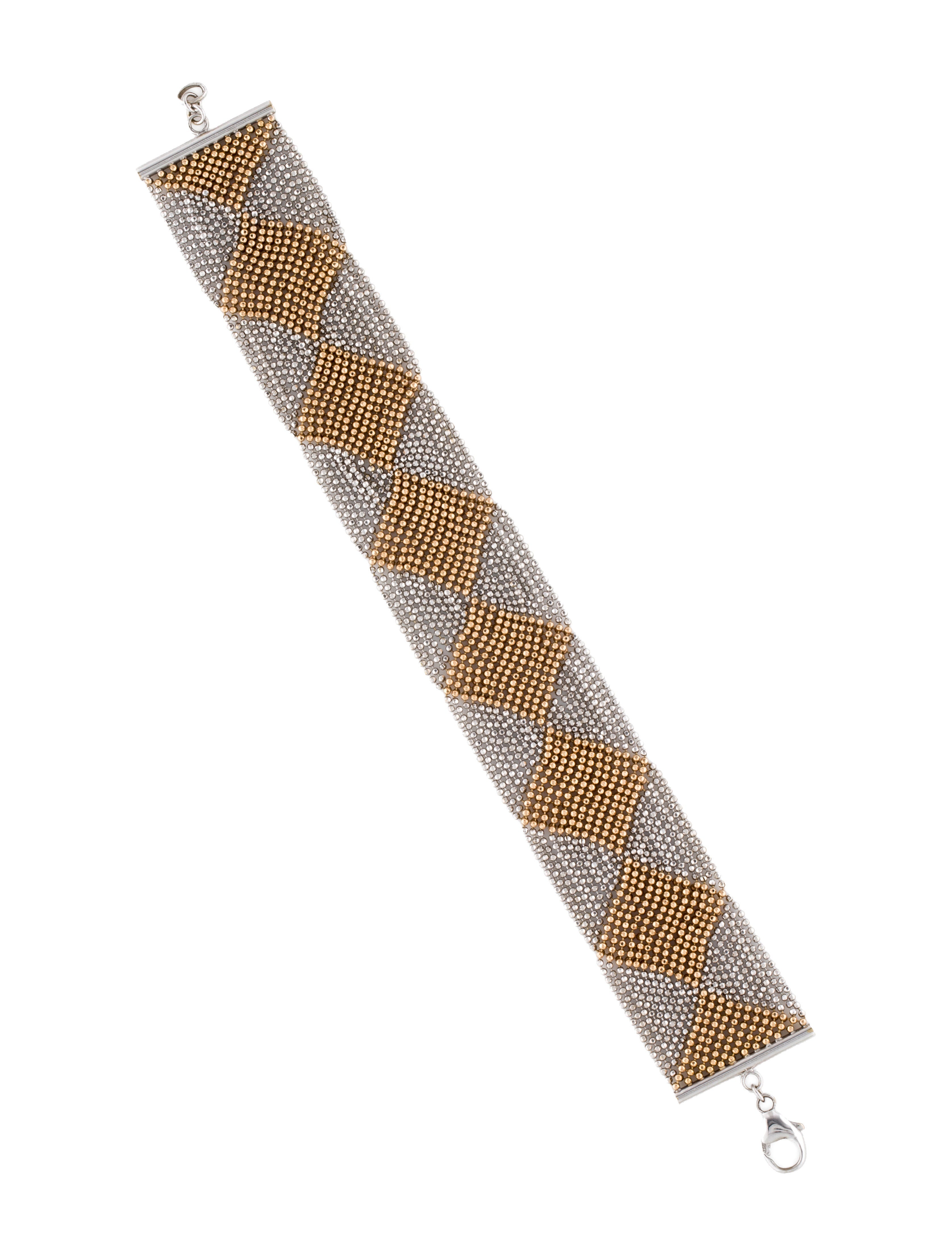 Tiffany & Co. 18K Two-Tone Beaded Link Bracelet