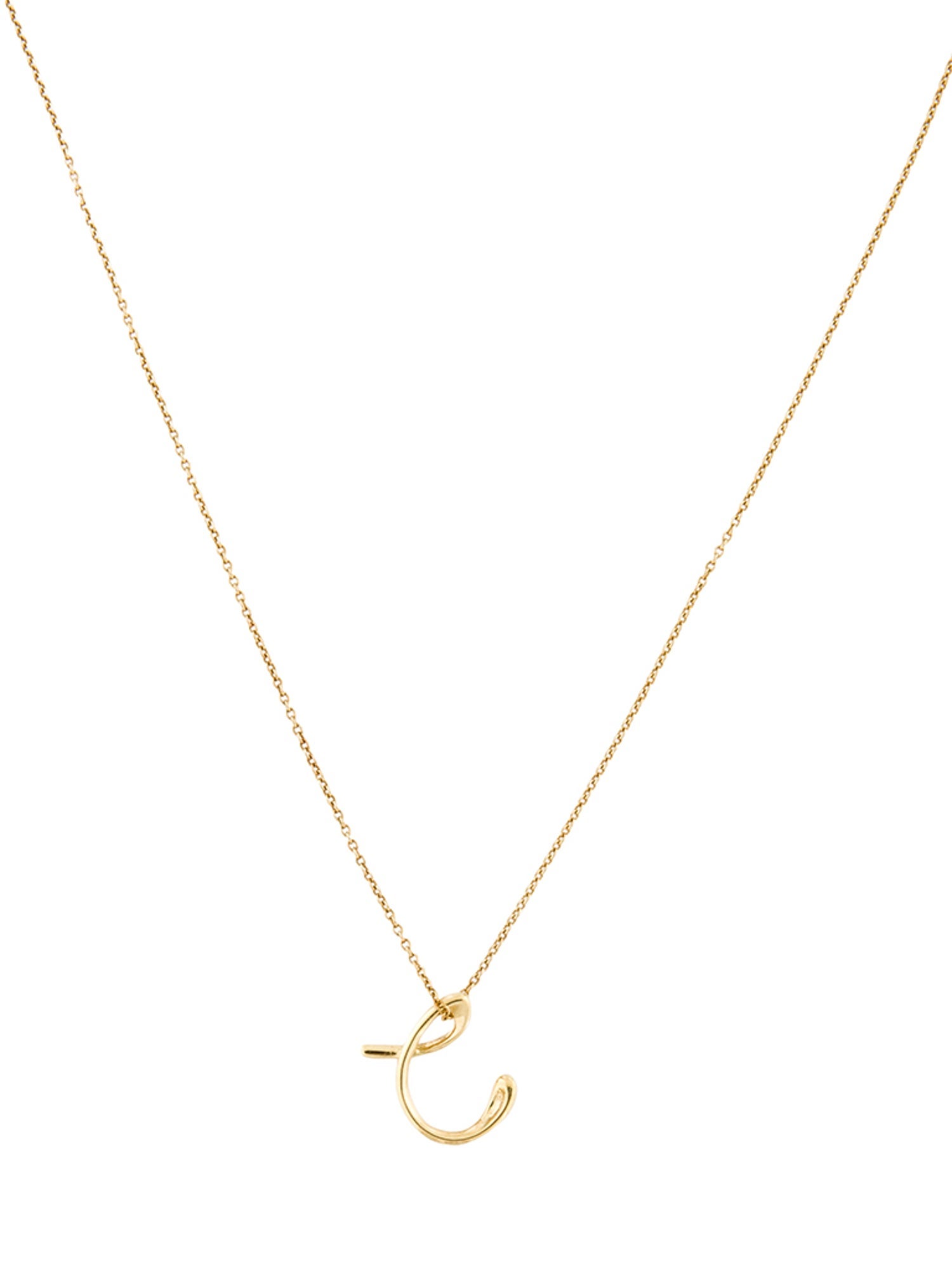 Tiffany & Co. 18K 'C' Small Alphabet Pendant