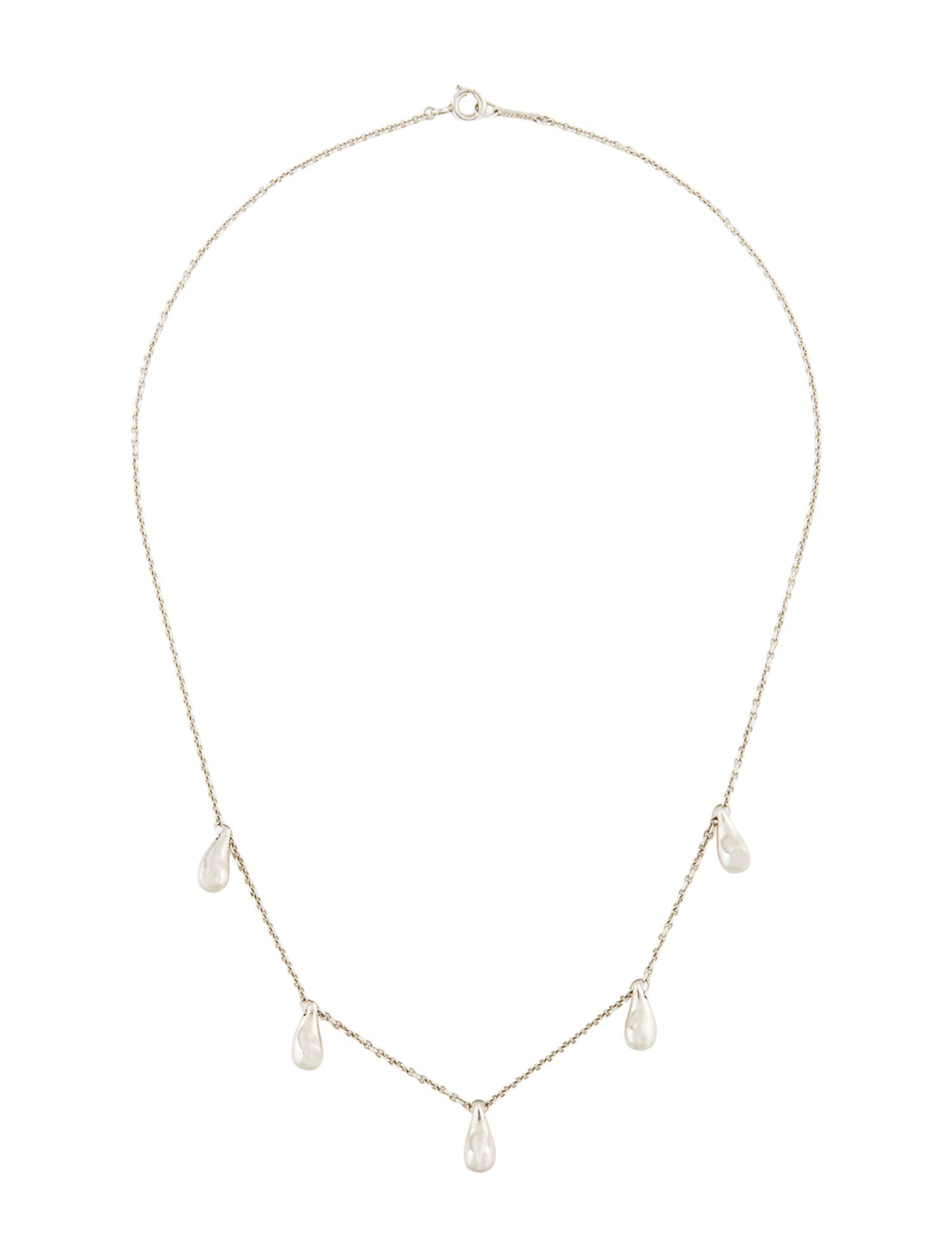 Tiffany & Co. Five Teardrop Station Necklace