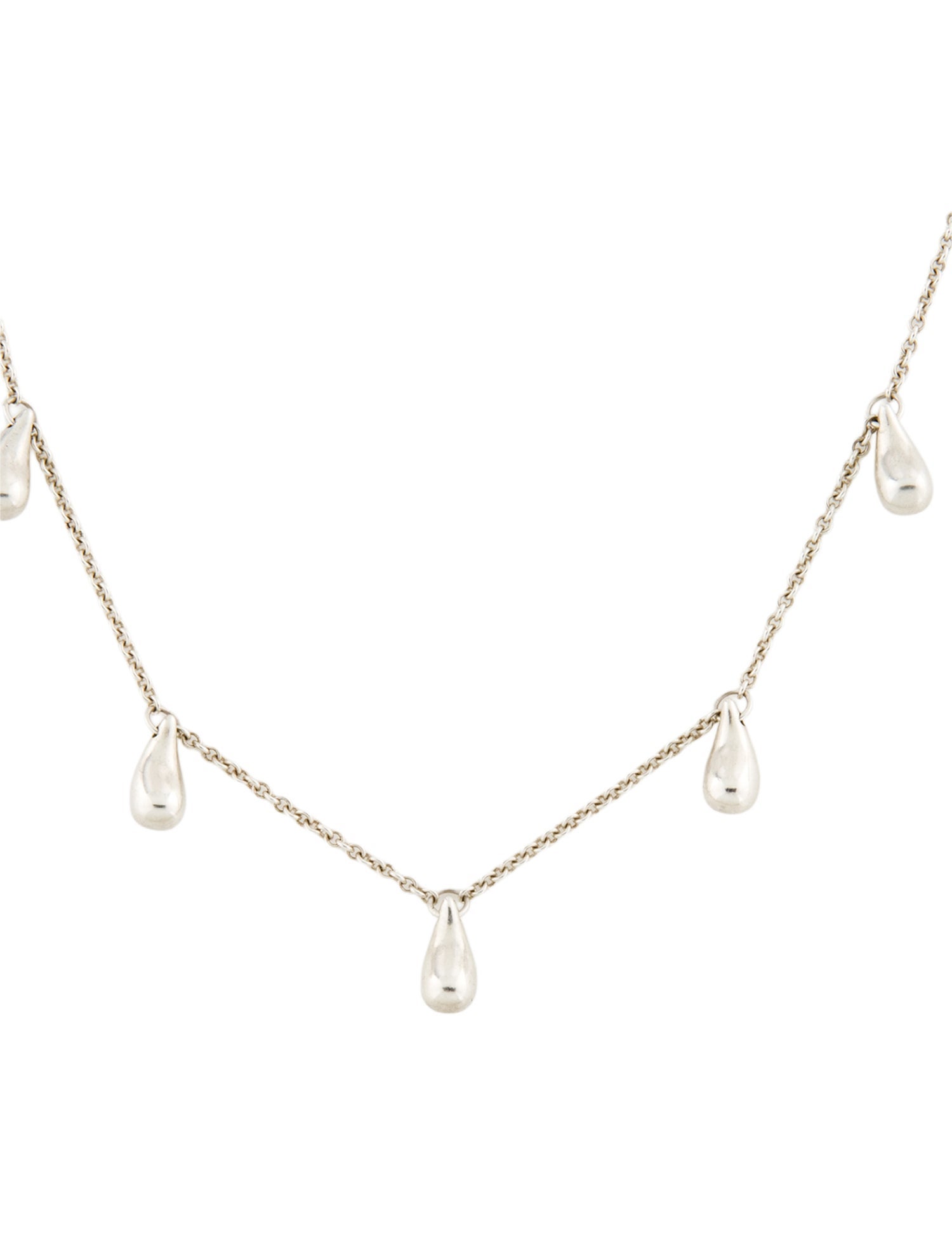 Tiffany & Co. Five Teardrop Station Necklace