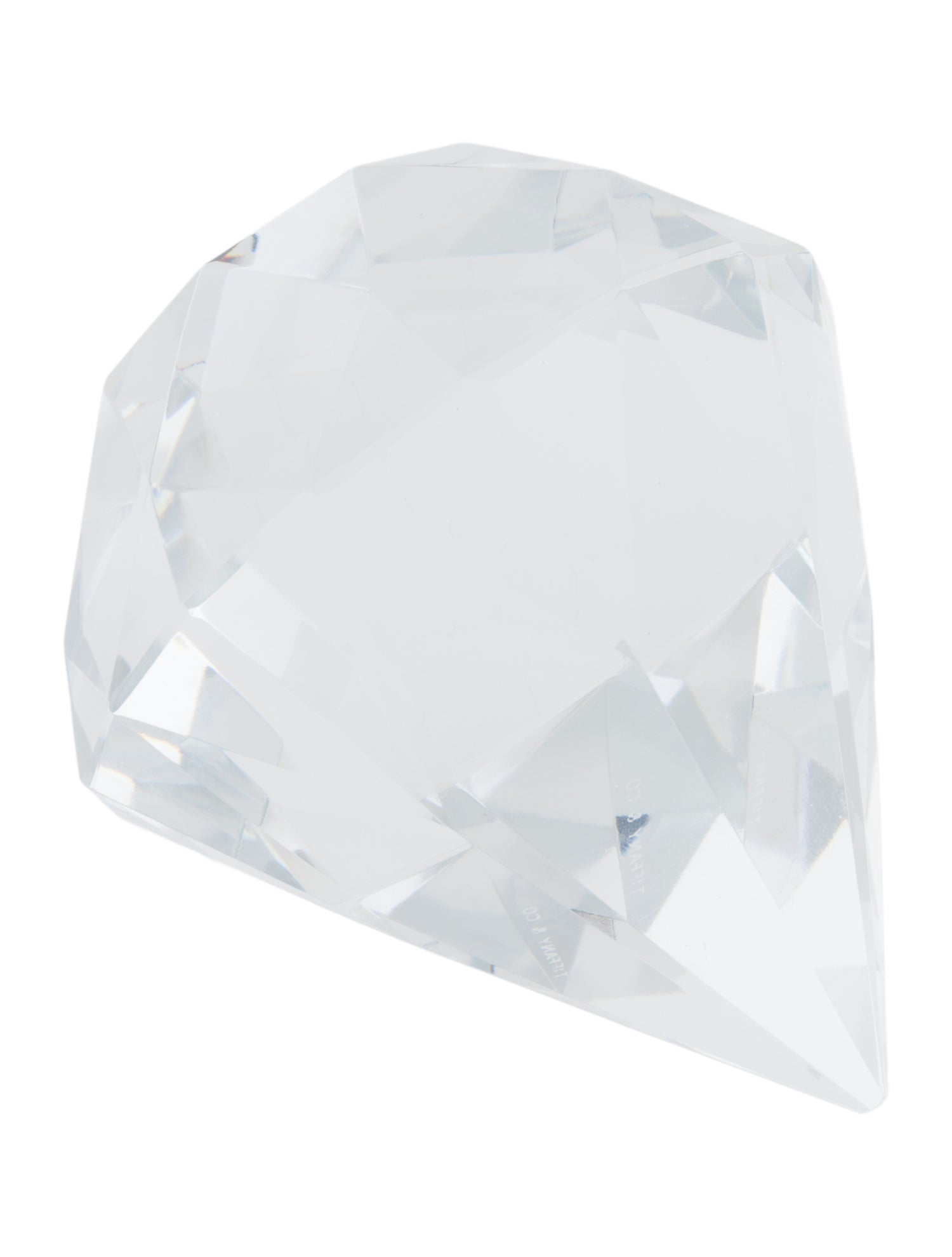 Tiffany & Co. Diamond-Form Crystal Paperweight