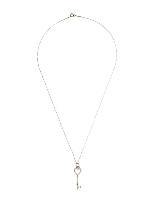 Tiffany & Co. Mini Heart Key Pendant Necklace