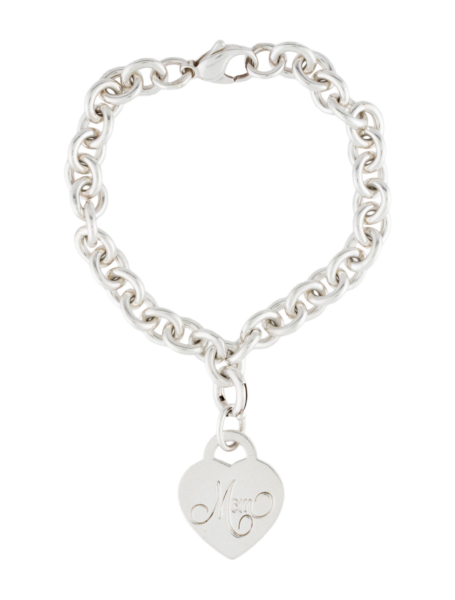 Tiffany & Co. 'Mom' Heart Tag Charm Bracelet