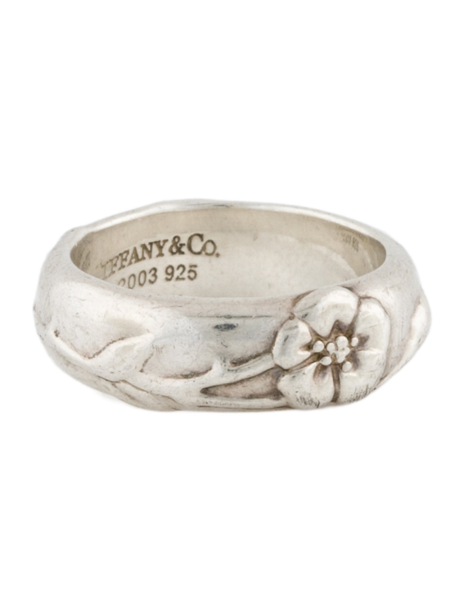 Tiffany & Co. Vintage Nature Rose Floral Band Ring