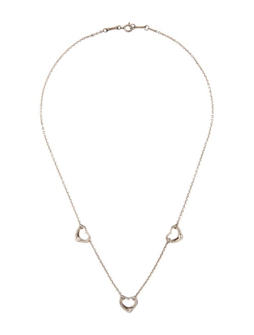 Tiffany & Co. Open Heart Three Station Necklace