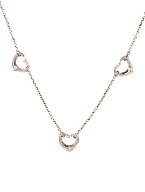 Tiffany & Co. Open Heart Three Station Necklace