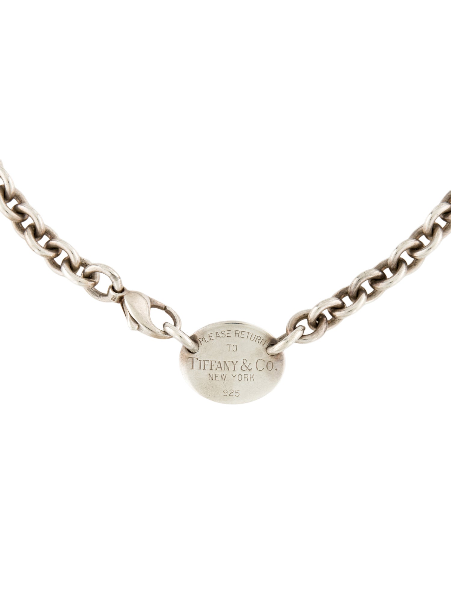 Tiffany & Co. Oval Tag Necklace