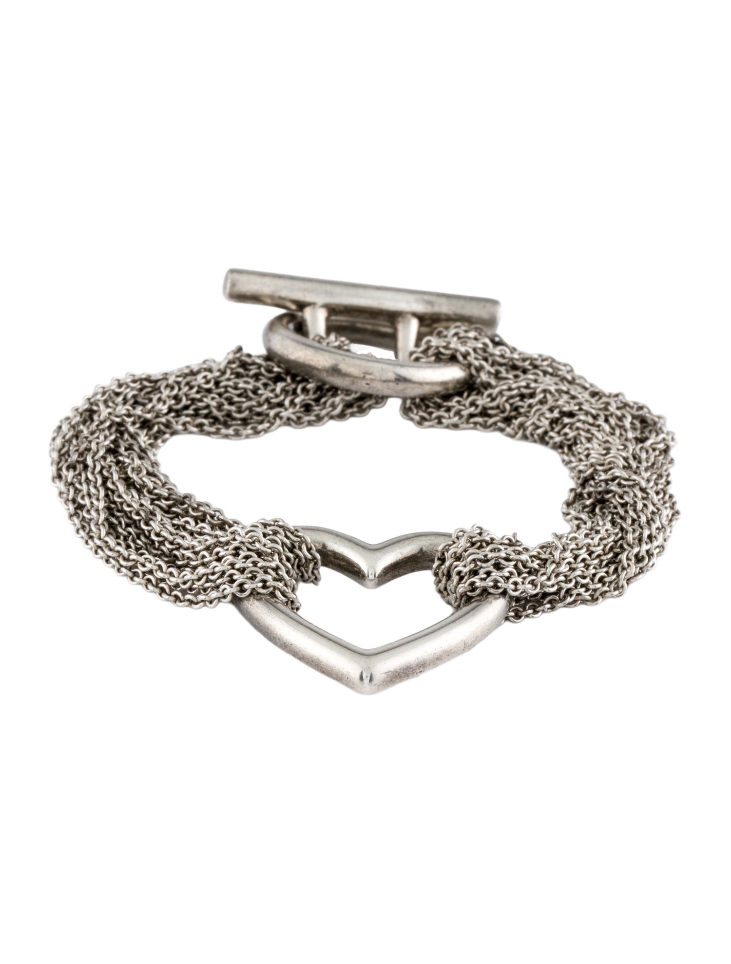 Tiffany & Co. Multistrand Heart Toggle Bracelet