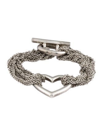 Tiffany & Co. Multistrand Heart Toggle Bracelet