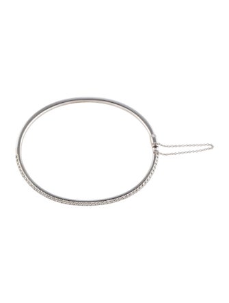 Tiffany & Co. 18K Diamond Hinged Bangle Bracelet