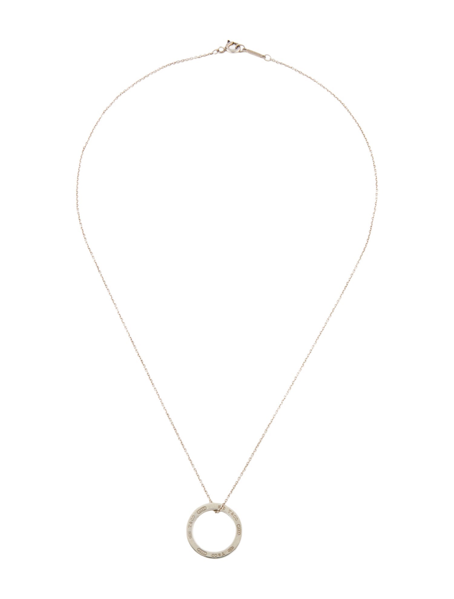 Tiffany & Co. 1837 Circle Pendant Necklace