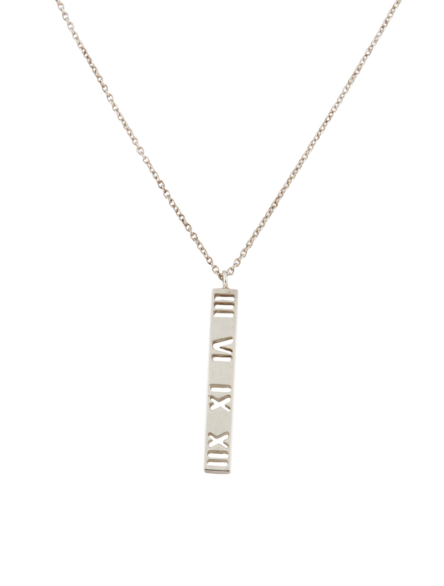 Tiffany & Co. Atlas Bar Pendant Necklace