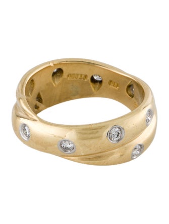 Tiffany & Co. 18K Diamond Etoile Crossover Band Ring