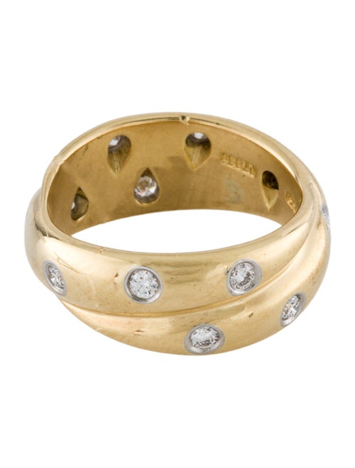 Tiffany & Co. 18K Diamond Etoile Crossover Band Ring