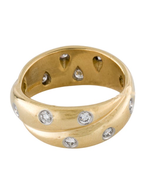 Tiffany & Co. 18K Diamond Etoile Crossover Band Ring