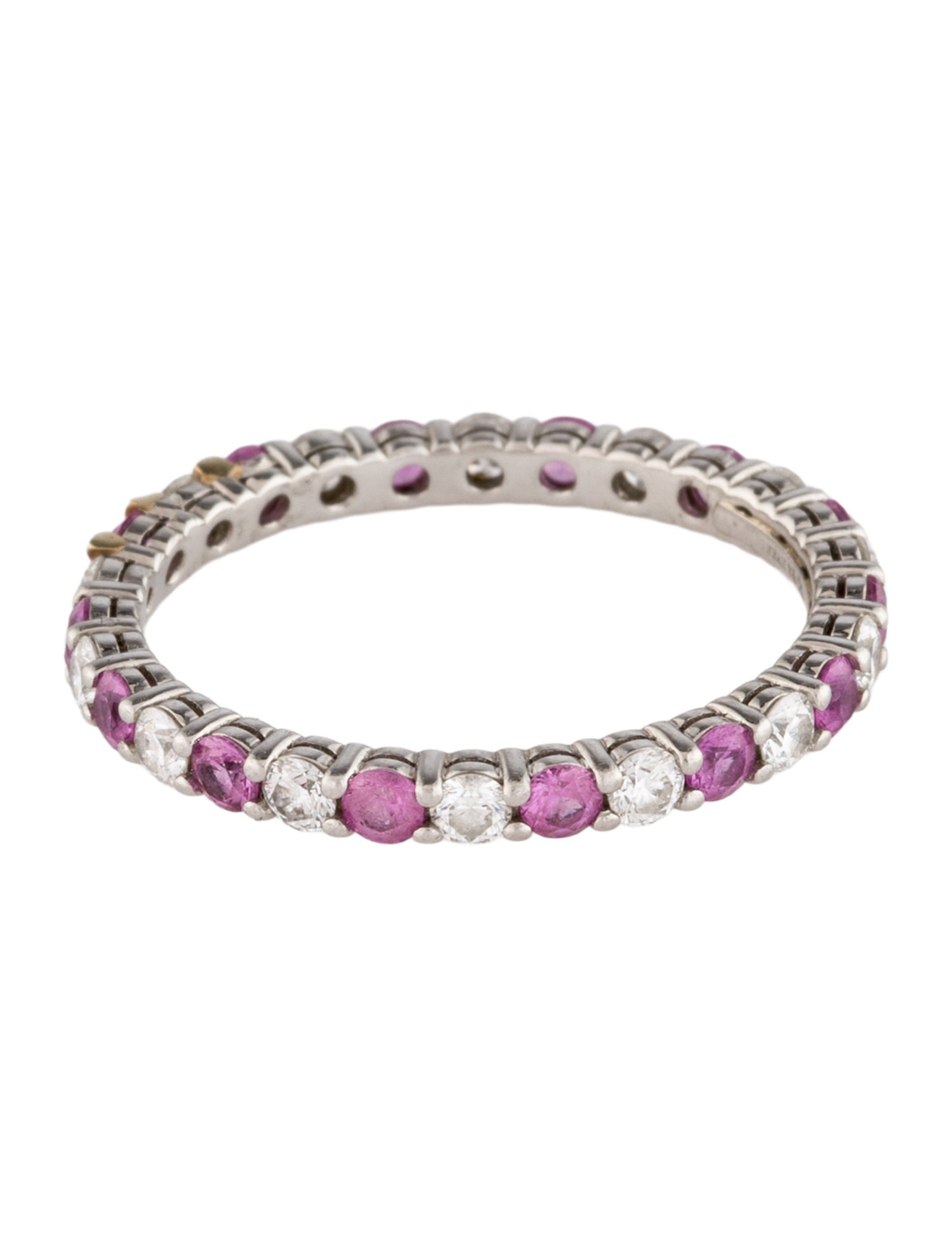 Tiffany & Co. Platinum Pink Sapphire & Diamond Eternity Band