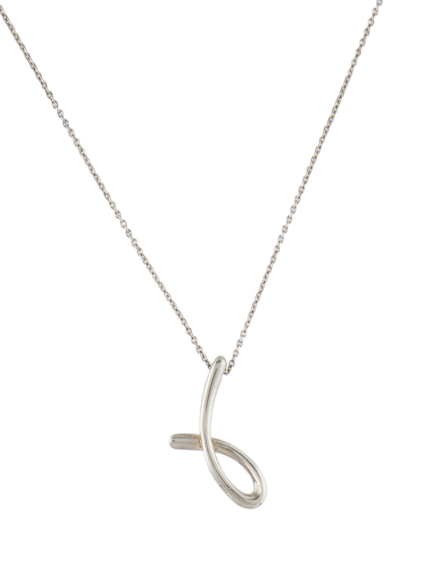 Tiffany & Co. Alphabet Letter 'L' Pendant Necklace