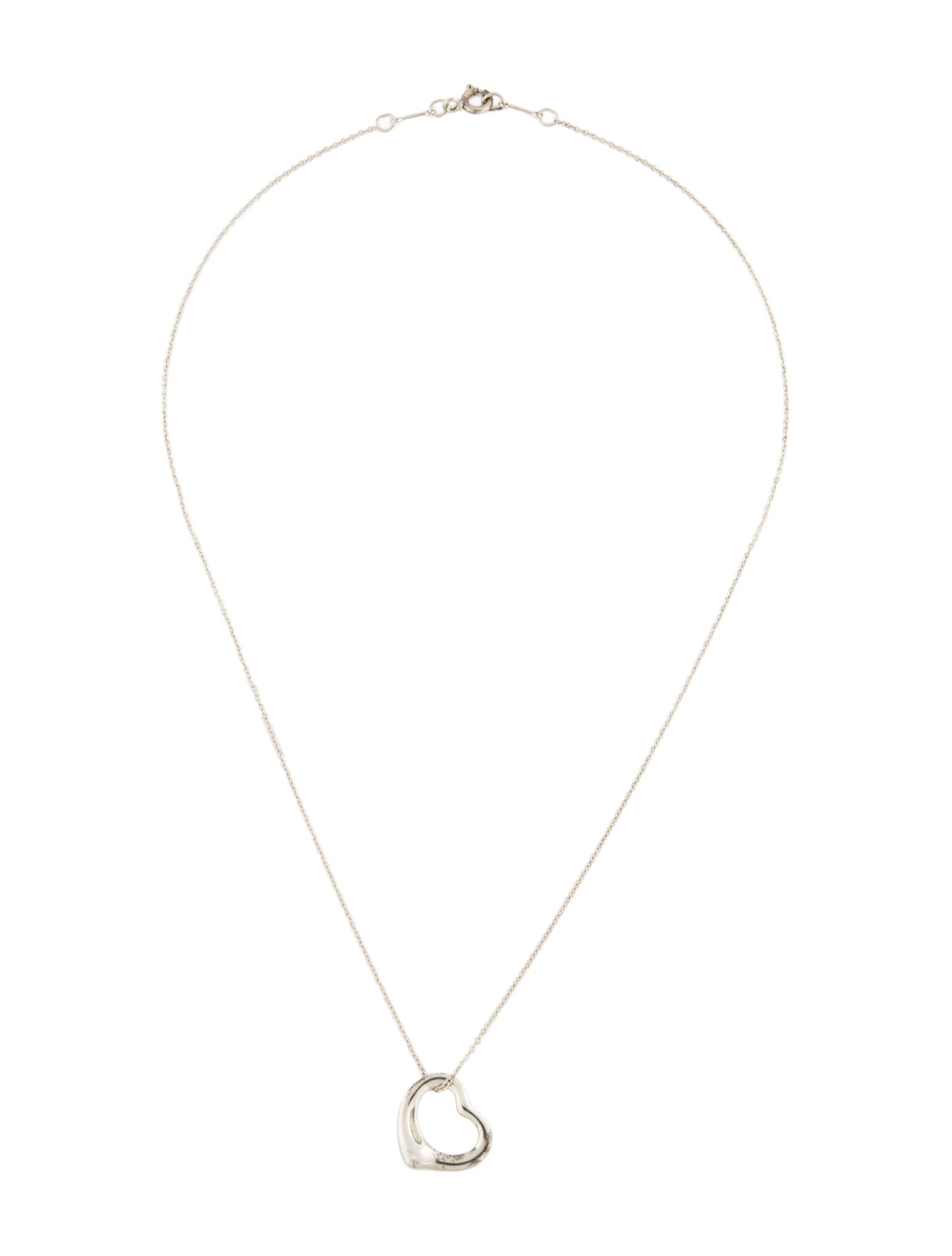 Tiffany & Co. Open Heart Pendant Necklace