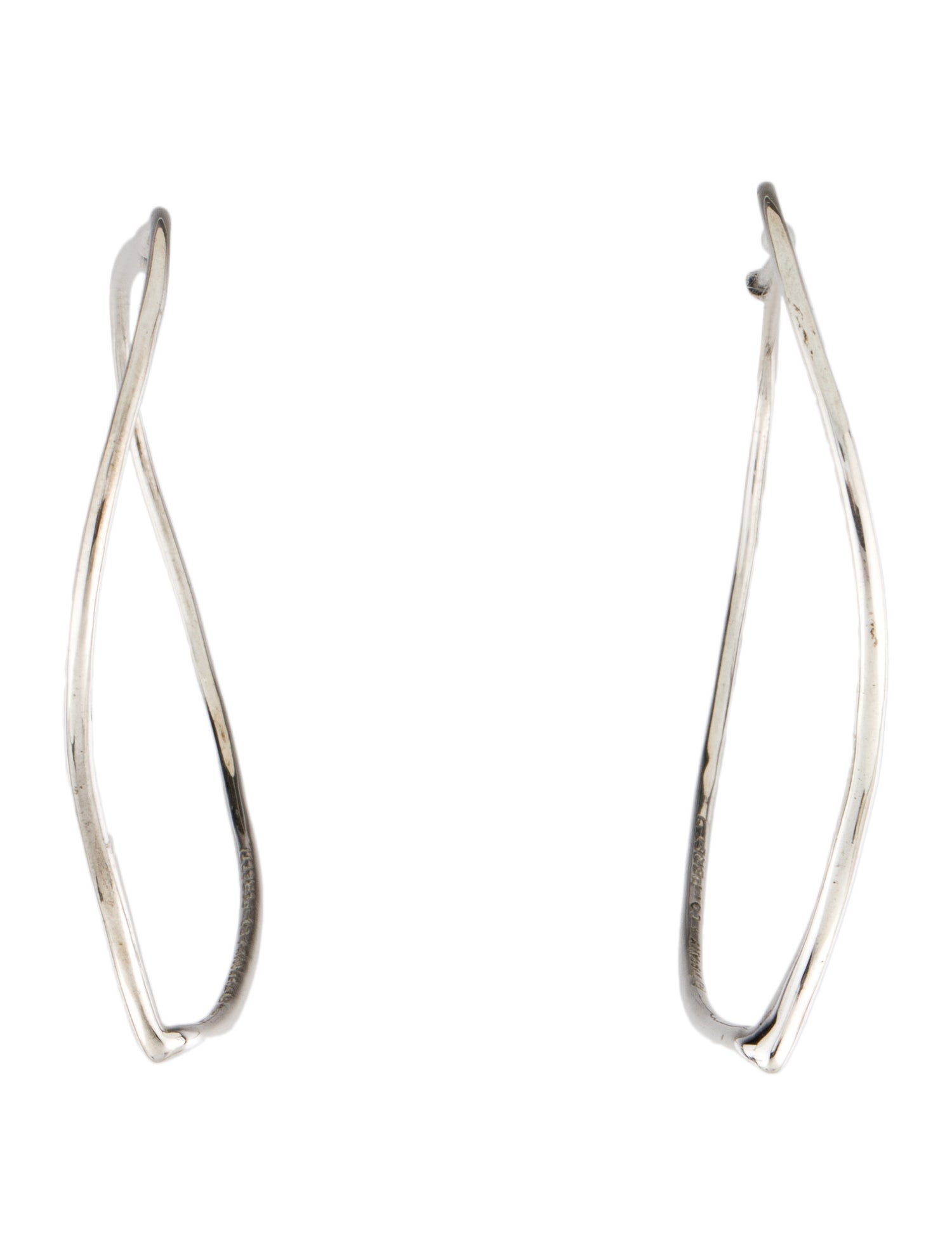 Tiffany & Co. Vintage Large Open Heart Hoop Earrings