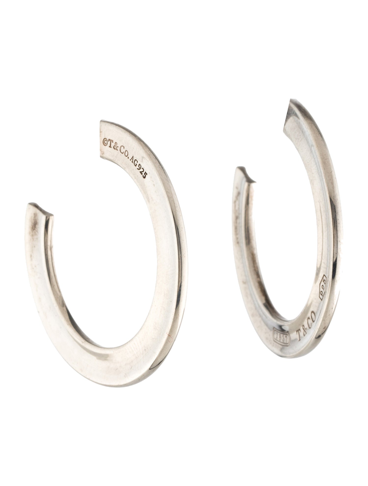 Tiffany & Co. 1837 Flat Hoop Earrings