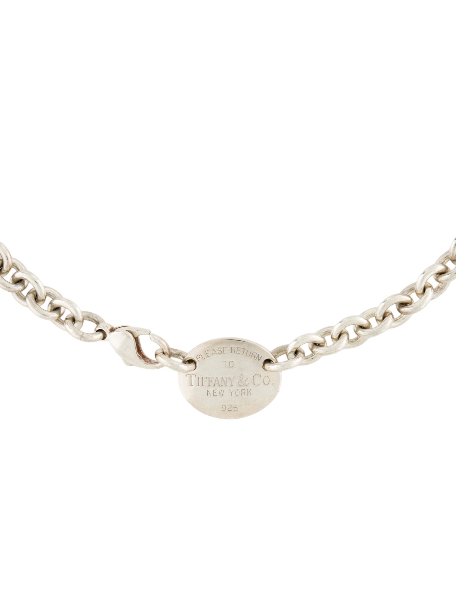 Tiffany & Co. Tag Choker Chain Necklace