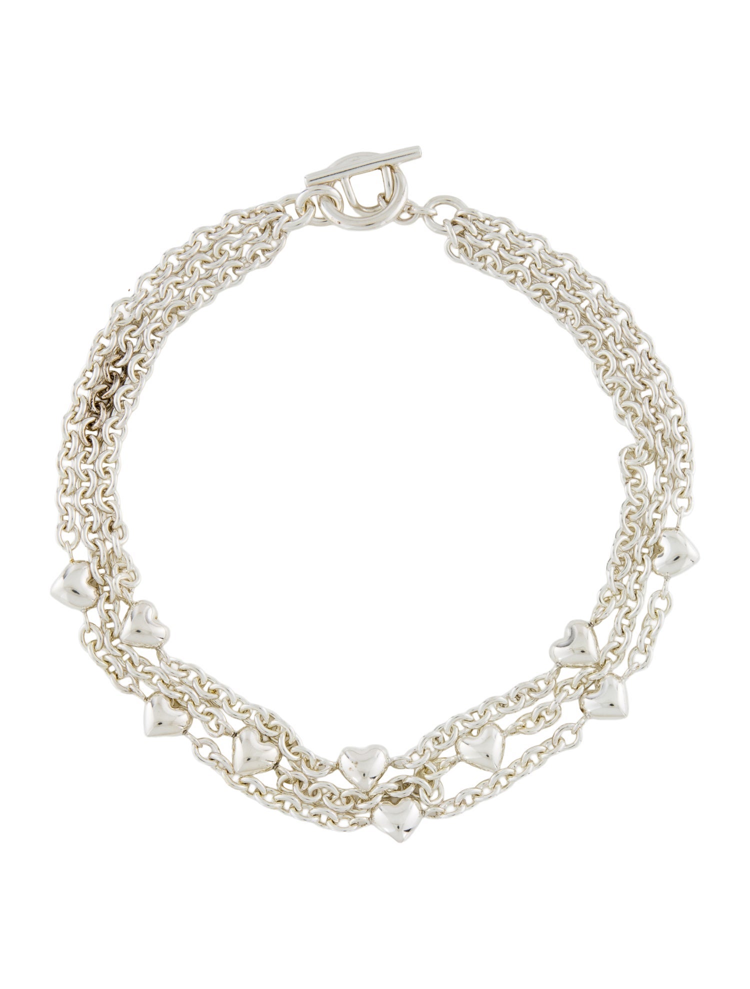 Tiffany & Co. Puffed Heart Multistrand Necklace