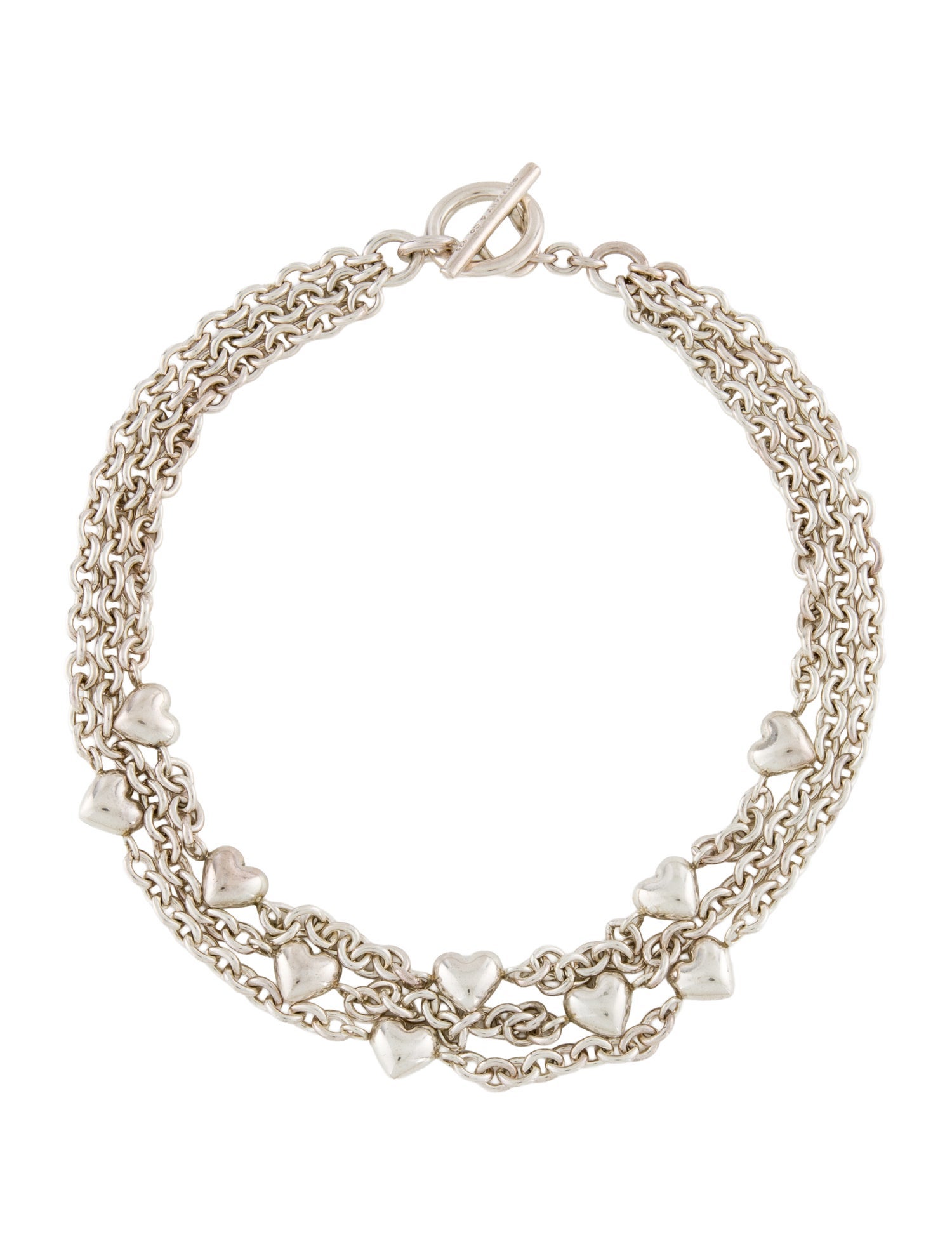 Tiffany & Co. Puffed Heart Multistrand Necklace