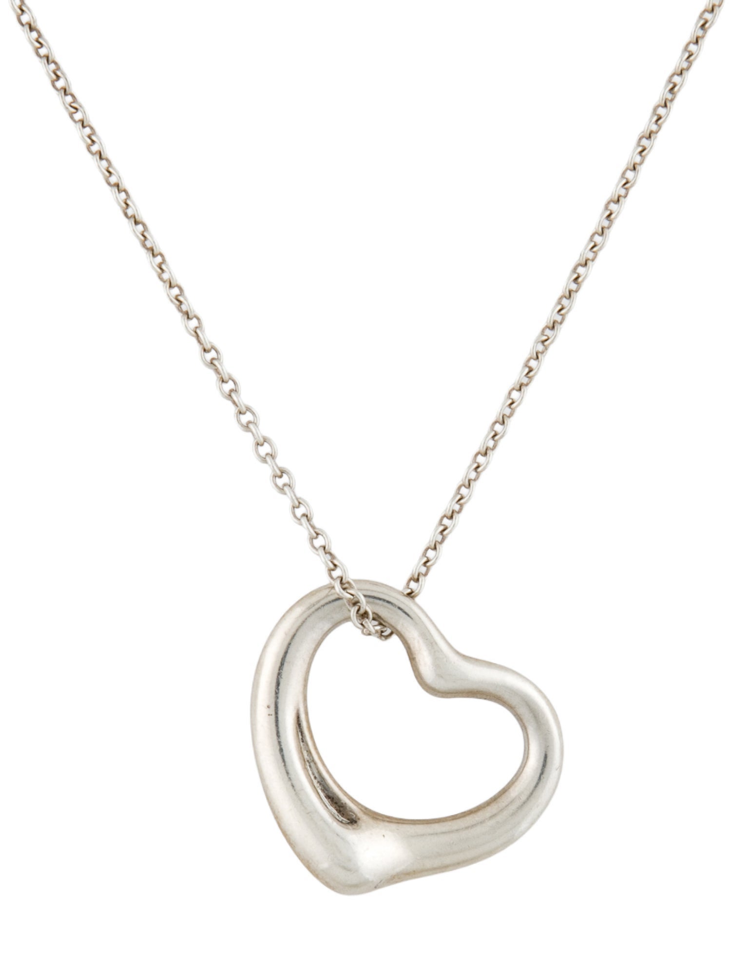 Tiffany & Co. Open Heart Pendant Necklace